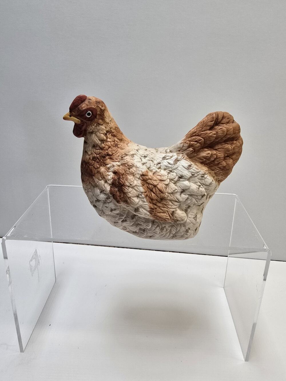 Vintage Brown Spotted Chicken Hen Mother Figure MIC Taiwan.